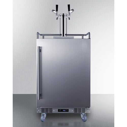 SUMMIT BC74OSCOMTWIN 24" Wide Built-In Outdoor Commercial Beer Kegerator