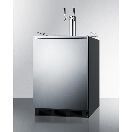 SUMMIT SBC58BLBIADAWKDTWIN 24" Wide Built-In Wine Kegerator, ADA Compliant