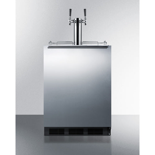SUMMIT SBC58BLBIADATWINBW 24" Wide Built-In Beer & Wine Kegerator, ADA Compliant