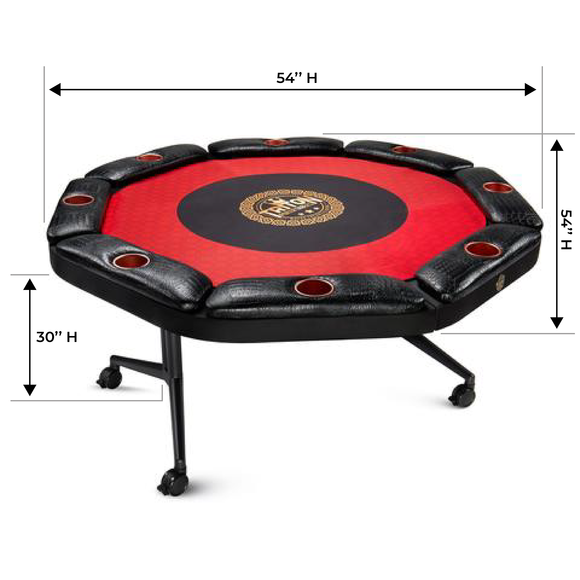 Triton 8 Player Poker Table + 8 Chairs + 1 Extra Mat