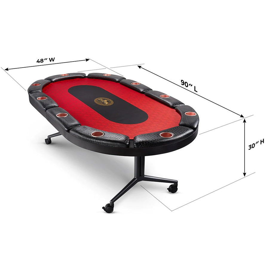 Triton 10 Player Poker Table + 10 Chairs + 1 Extra Mat + 2 Side Tables + 8 Decks of Cards
